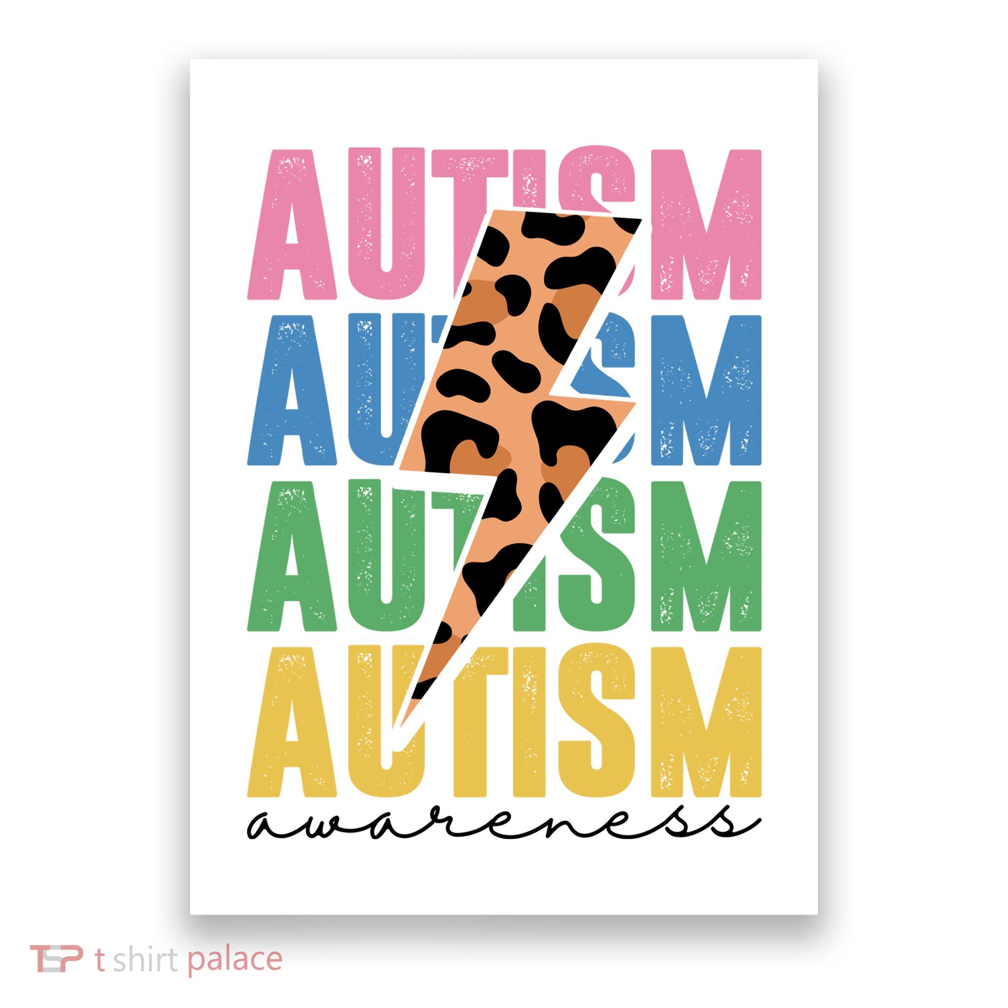 Autism Awareness Retro Cheetah Poster