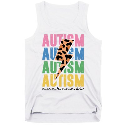 Autism Awareness Retro Cheetah Tank Top