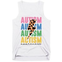 Autism Awareness Retro Cheetah Tank Top
