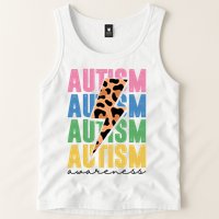 Autism Awareness Retro Cheetah Tank Top