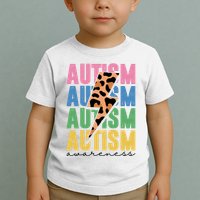 Autism Awareness Retro Cheetah Toddler T-Shirt