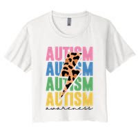 Autism Awareness Retro Cheetah Crop Top