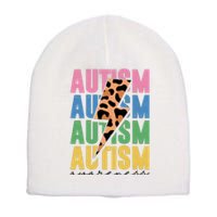 Autism Awareness Retro Cheetah Short Acrylic Beanie