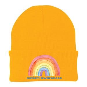 Autism Awareness Rainbow Knit Cap Winter Beanie