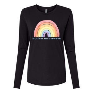 Autism Awareness Rainbow Womens Cotton Relaxed Long Sleeve T-Shirt