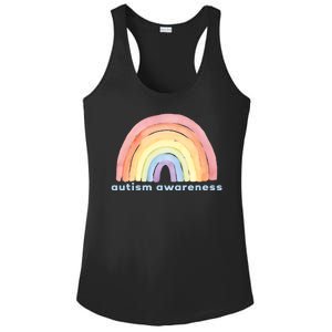 Autism Awareness Rainbow Ladies PosiCharge Competitor Racerback Tank