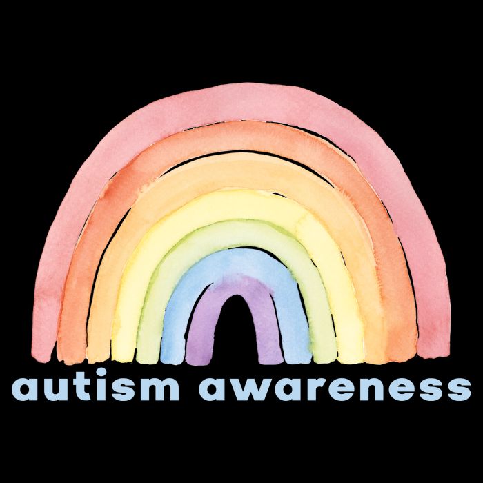 Autism Awareness Rainbow Cooling Performance Long Sleeve Crew