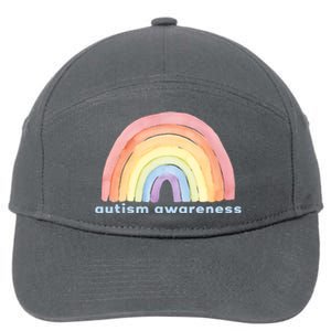 Autism Awareness Rainbow 7-Panel Snapback Hat