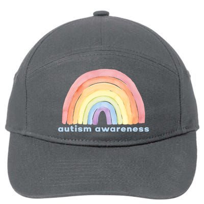 Autism Awareness Rainbow 7-Panel Snapback Hat