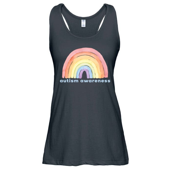 Autism Awareness Rainbow Ladies Essential Flowy Tank