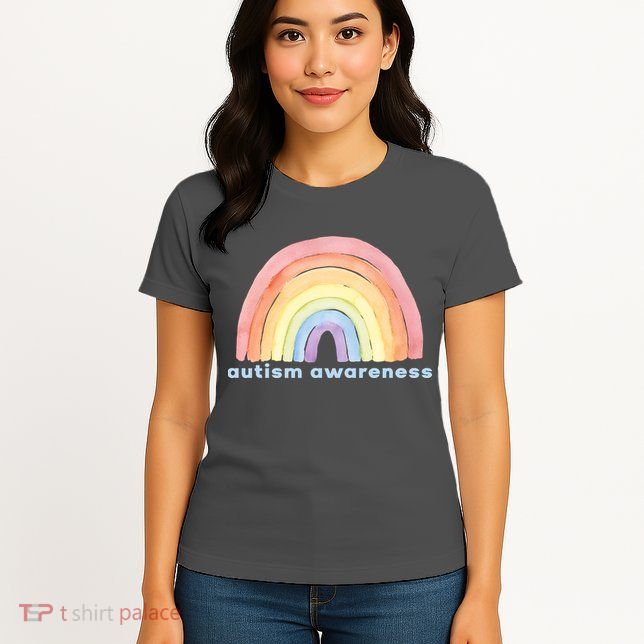 Autism Awareness Rainbow Womens T-Shirt