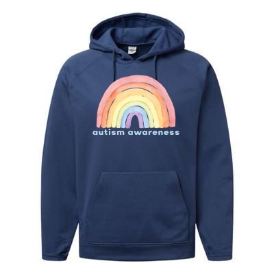 Autism Awareness Rainbow Performance Fleece Hoodie