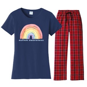 Autism Awareness Rainbow Women's Flannel Pajama Set