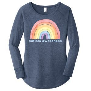 Autism Awareness Rainbow Women's Perfect Tri Tunic Long Sleeve Shirt