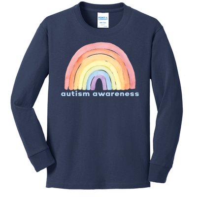 Autism Awareness Rainbow Kids Long Sleeve Shirt