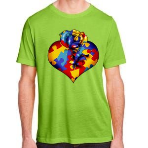 Autism Awareness Rose Heart Adult ChromaSoft Performance T-Shirt