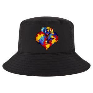 Autism Awareness Rose Heart Cool Comfort Performance Bucket Hat