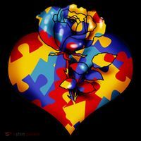 Autism Awareness Rose Heart Impact Tech Backpack
