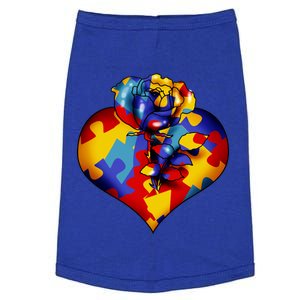 Autism Awareness Rose Heart Doggie Tank