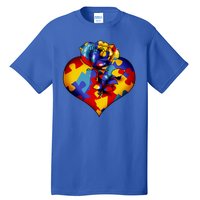 Autism Awareness Rose Heart Tall T-Shirt