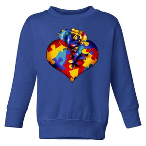 Autism Awareness Rose Heart Toddler Sweatshirt