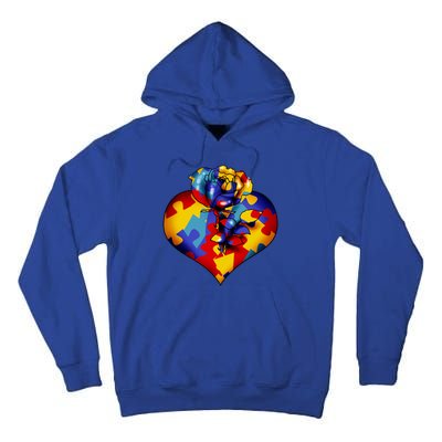 Autism Awareness Rose Heart Tall Hoodie