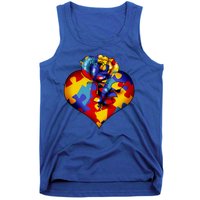 Autism Awareness Rose Heart Tank Top