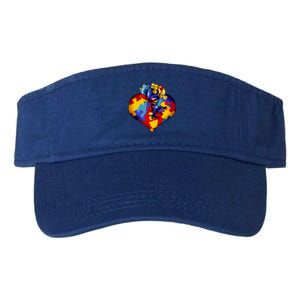 Autism Awareness Rose Heart Valucap Bio-Washed Visor