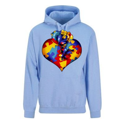 Autism Awareness Rose Heart Unisex Surf Hoodie