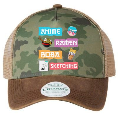 Awesome Anime Ra Boba Sketching Anime Lovers Kawaii  Legacy Tie Dye Trucker Hat