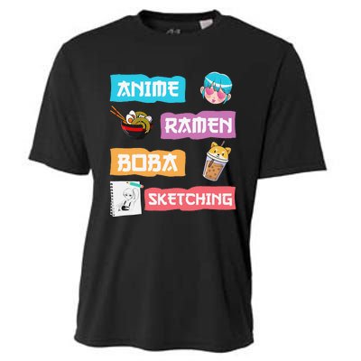 Awesome Anime Ra Boba Sketching Anime Lovers Kawaii  Cooling Performance Crew T-Shirt