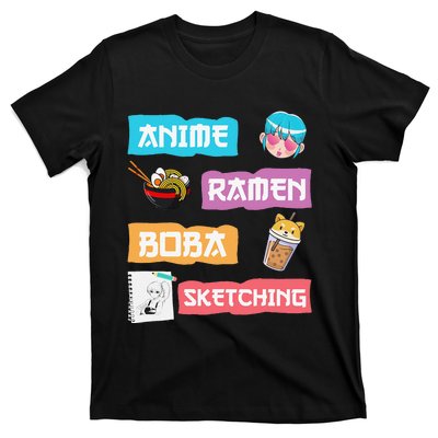 Awesome Anime Ra Boba Sketching Anime Lovers Kawaii  T-Shirt