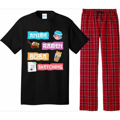 Awesome Anime Ra Boba Sketching Anime Lovers Kawaii  Pajama Set