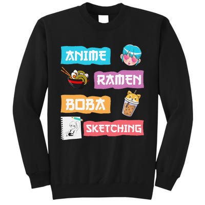 Awesome Anime Ra Boba Sketching Anime Lovers Kawaii  Tall Sweatshirt