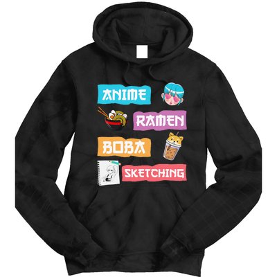 Awesome Anime Ra Boba Sketching Anime Lovers Kawaii  Tie Dye Hoodie