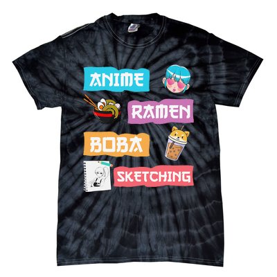 Awesome Anime Ra Boba Sketching Anime Lovers Kawaii  Tie-Dye T-Shirt