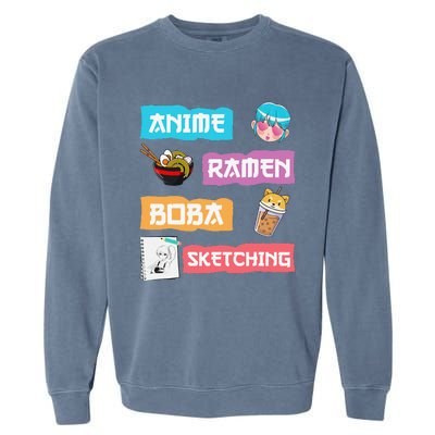 Awesome Anime Ra Boba Sketching Anime Lovers Kawaii  Garment-Dyed Sweatshirt