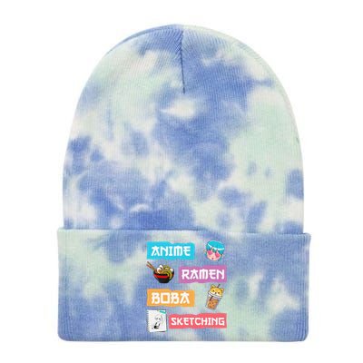 Awesome Anime Ra Boba Sketching Anime Lovers Kawaii  Tie Dye 12in Knit Beanie