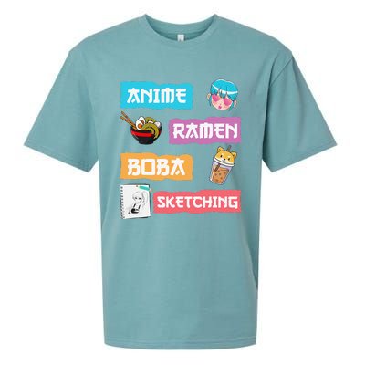 Awesome Anime Ra Boba Sketching Anime Lovers Kawaii  Sueded Cloud Jersey T-Shirt