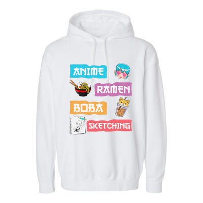 Awesome Anime Ra Boba Sketching Anime Lovers Kawaii  Garment-Dyed Fleece Hoodie