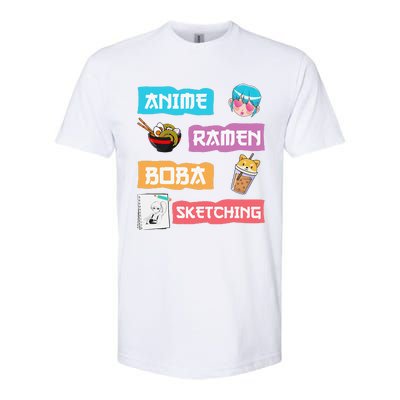 Awesome Anime Ra Boba Sketching Anime Lovers Kawaii  Softstyle CVC T-Shirt