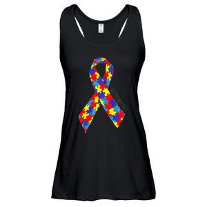 Autism Awareness Ribbon Ladies Essential Flowy Tank