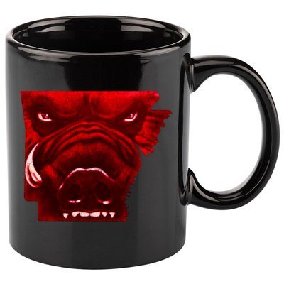 Arkansas 11oz C Handle Ceramic Mug