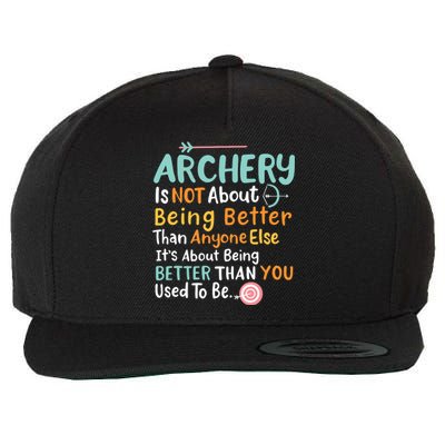 Archery Wool Snapback Cap