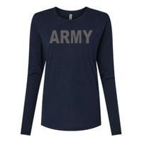 ARMY Womens Cotton Relaxed Long Sleeve T-Shirt