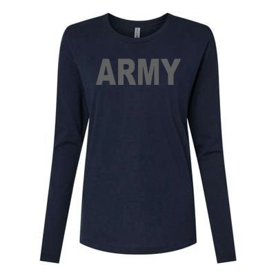 ARMY Womens Cotton Relaxed Long Sleeve T-Shirt