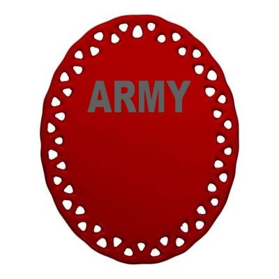 ARMY Ceramic Oval Ornament