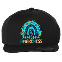 Autism Awareness Rainbow Puzzle Autism Awareness Month Wool Snapback Cap