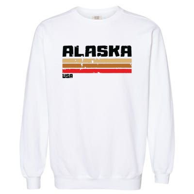 Alaskas Ak Retro Vintage Garment-Dyed Sweatshirt