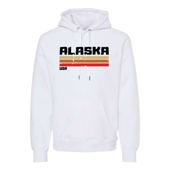 Alaskas Ak Retro Vintage Premium Hoodie